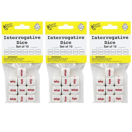 Koplow Games Interrogative Dice, 10-Piece Set, 3PK 12090